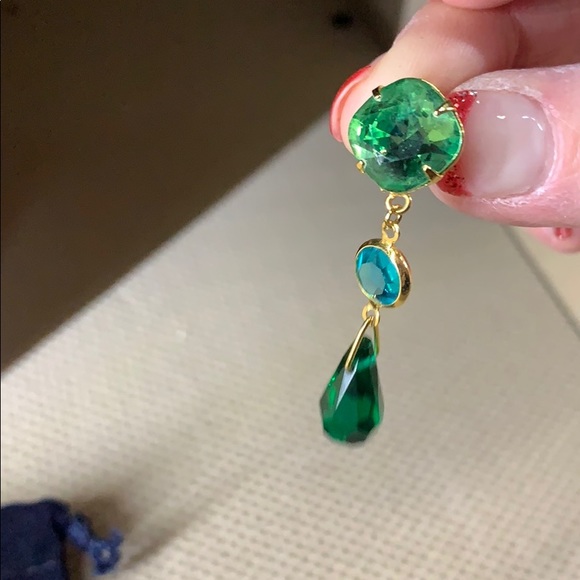 Green Green Drop Earrings | Nordstrom Nordstrom Crystal Collection Earrings Green/Blue